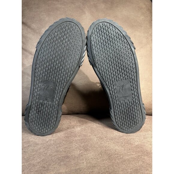 Giuseppe Zanotti Men's Blabber Croc-Embossed High-Top Sneakers Black Size 9.5 - Picture 6 of 10